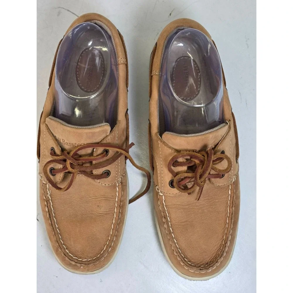 GH Bass Sailer Women's Boat Shoes Size 8.5 M Brown Tan‎ Suede Slip On Loafers